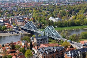 Dresden Blick zum Blauen Wunder