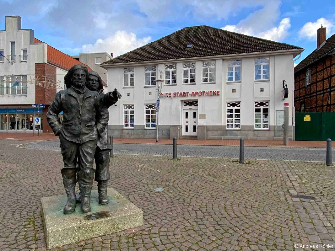 Neustadt Skulptur Zwei Fischer