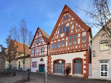 Karlstadt Färbergasse Fachwerkhäuser