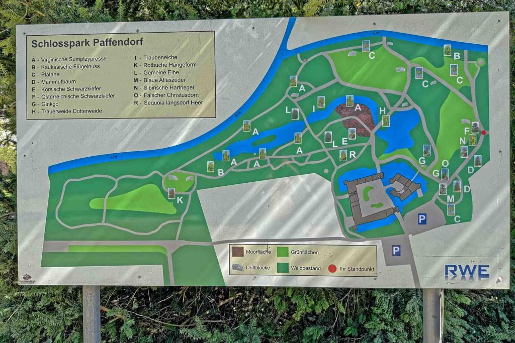 Schloss Paffendorf Schlosspark Plan