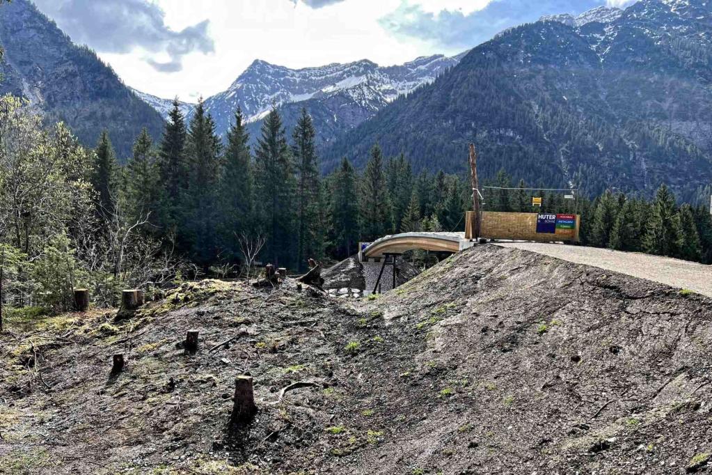 Brückenbau Plansee Kanal Hinterwanger See