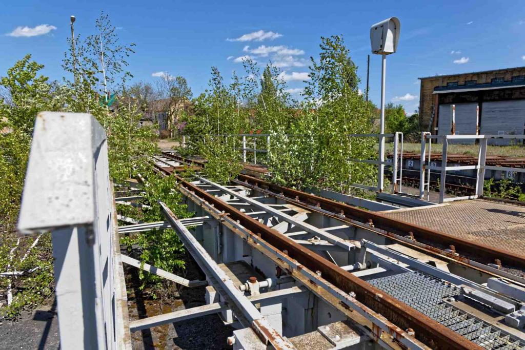 Merseburg Bahnbetriebswerk Drehscheibe