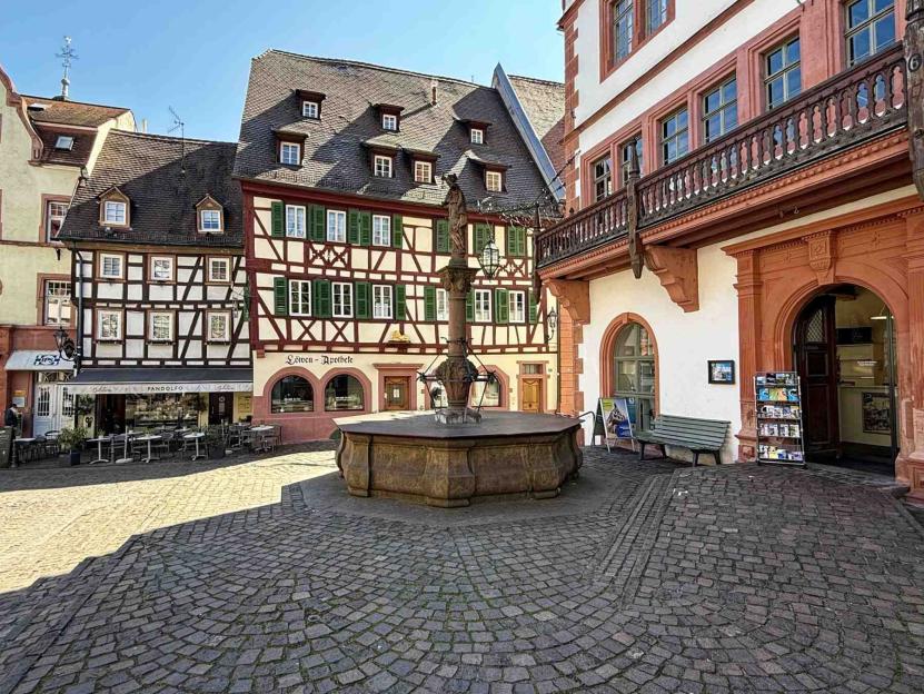 Weinheim Löwenapotheke Marktbrunnen
