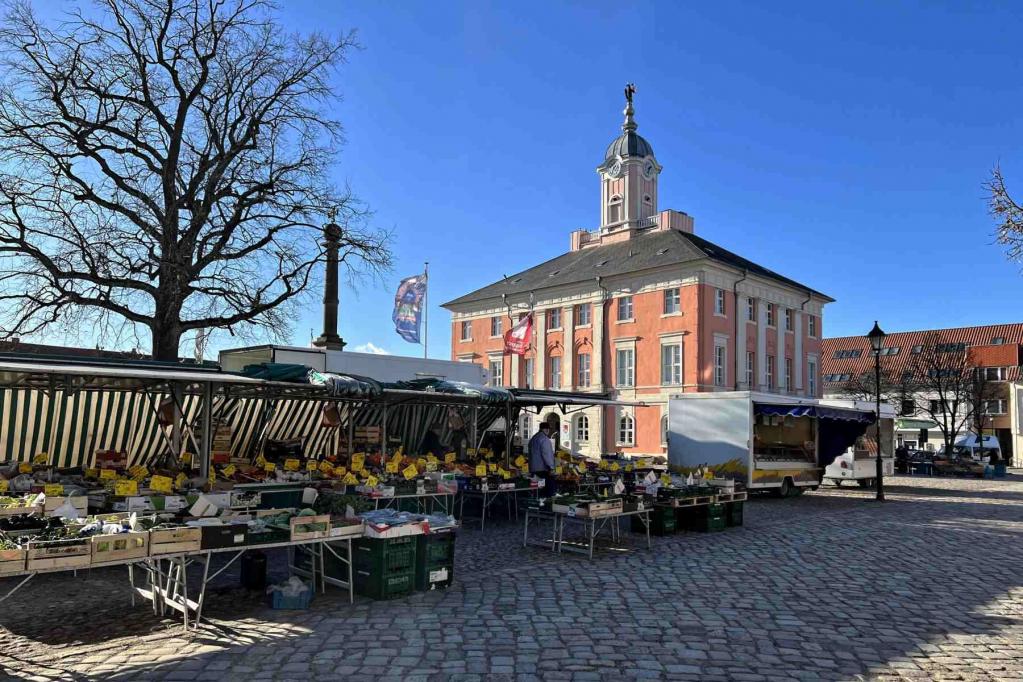 Templin Rathaus Markttag