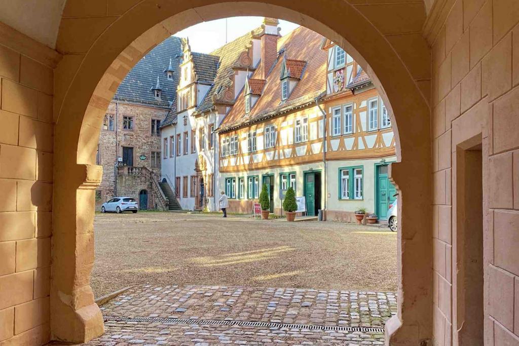 Erbach Durchblick Schlosshof