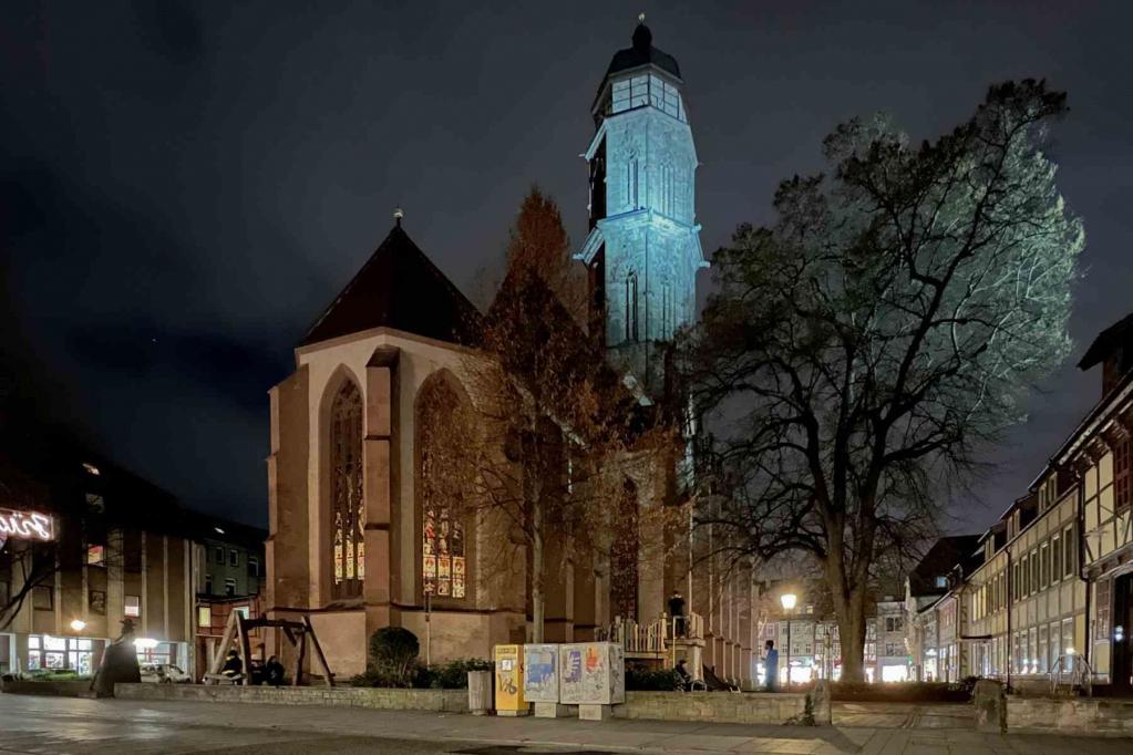 Göttingen Kirche Sankt Jacobi Nachtnaufnahme