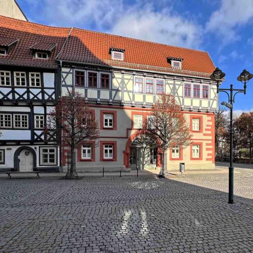 Bad Langensalza Bei der Marktkirche Fachwerkhaus