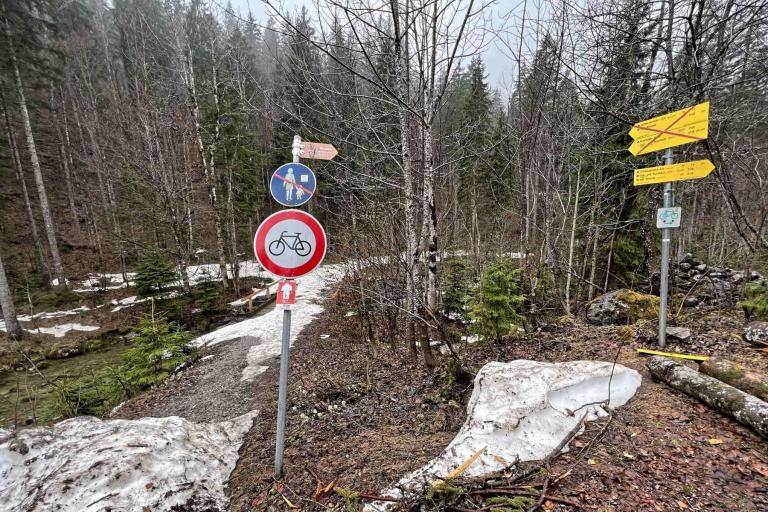 Wanderung Kreuth Klamm Abzweig Pfad