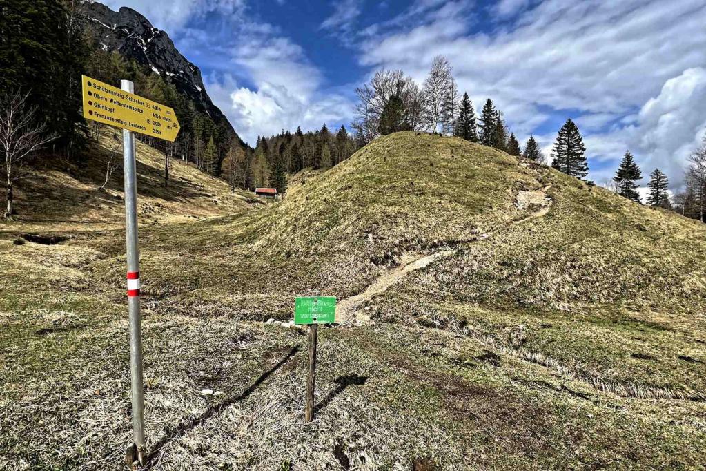 Mittenwald Franzosensteig Wegweiser