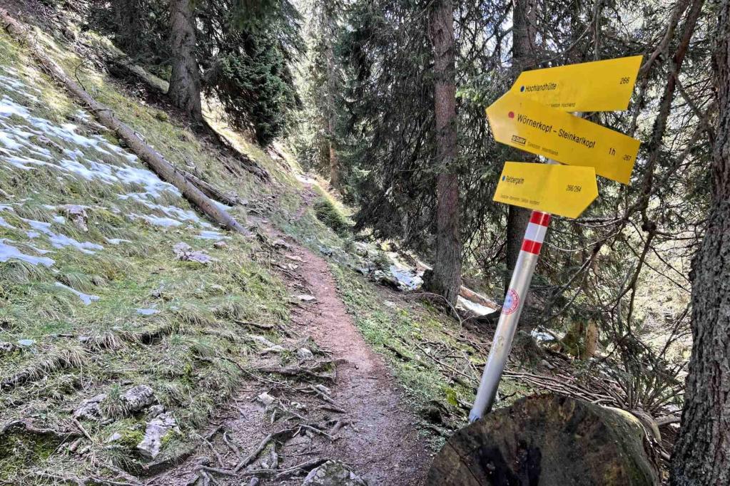 Hochlandhütte Rehbergalm Wegweiser