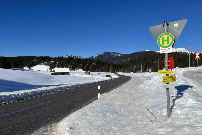 Winterwanderung Klais Staatsstrasse