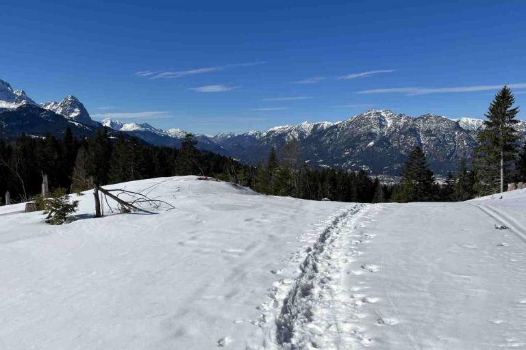 Winterwanderung Weg Höhenrücken