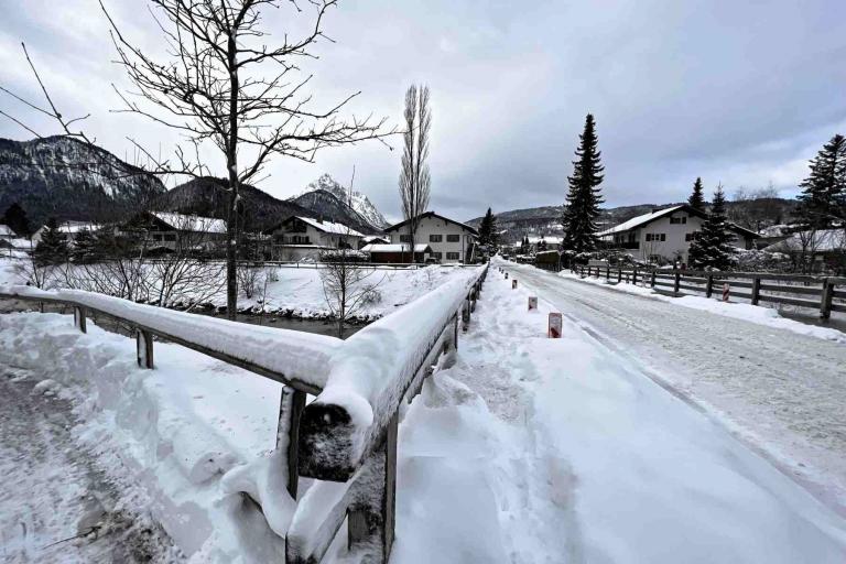 Mittenwald Winterwanderung Isarbrücke